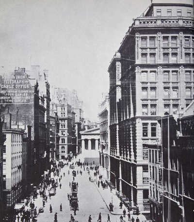 Broad Street, Blick Richtung Wall Street, New York, 1893 von American Photographer